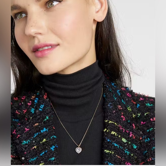 Kate Spade My Love Pavé Heart Pendant Necklace Gold Brand New KA675 - Picture 2 of 8
